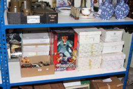 Boxed dolls, toy figures, Thundercats figures, collectors plates,