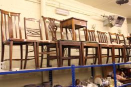 Collection of eight various Victorian side chairs and music stool (9)