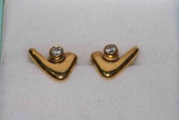 Pair of 9 carat gold earrings