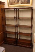 Pair Bevan Funnell Reprodux mahogany open shelf units