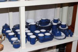 Collection of blue and white Denby tableware