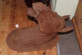 Cast metal wall mounted horse head