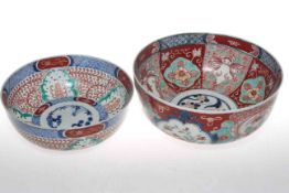 Two Imari pattern bowls
