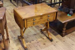 Bevan Funnell Reprodux yew four drawer sofa table,