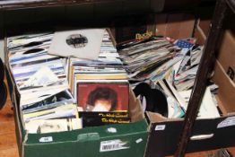 Two boxes of single records