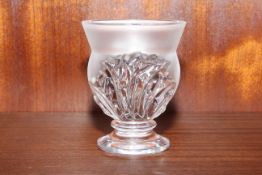Lalique frosted and clear glass thistle-shaped vase,