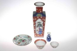 Japanese vase, small blue and white Chinese vase,