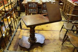 Victorian mahogany part easel topped telescopic invalid table