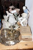 Two Lladro groups and figure including 'Fierce Pursuit',