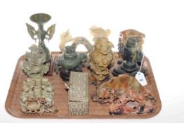 Collection of Chinese soapstone carvings