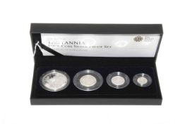 Britannia four coin silver proof set,