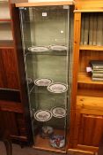 Slim island display cabinet and ten collectors plates