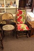 American rocker and 1920's occasional chair (2)
