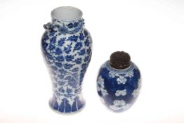 Two Chinese 19th Century blue and white vases,