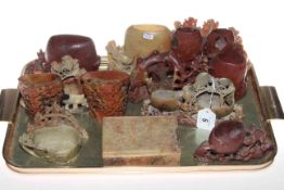 Collection of Chinese soapstone carvings