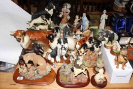 Collection of animal ornaments including Coopercraft, Border Fine Arts,