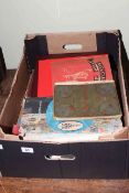 Box of stamps and albums