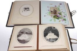 Two Victorian photograph albums
