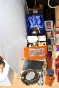 Silver ashtray, wristwatches, cufflinks, lighters, tankard,