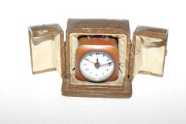 Travelling alarm clock, circa 1920-30,