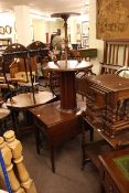 Georgian mahogany Pembroke table, three occasional tables, butlers tray, wine table,