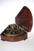 Victorian mahogany cased sextant by Hewitson of Newcastle