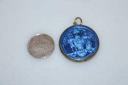 A TEMPERANCE SOCIETY MEDALLION, with declaration to one side and banner with motto to the other,
