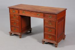 AN ANGLO-INDIAN TEAK CAMPAIGN DESK,