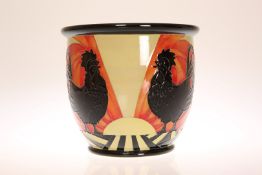 A MOORCROFT "COCKEREL" PLANTER, first quality.