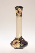 A MOORCROFT "PANSY" VASE, trial, first quality. 20.