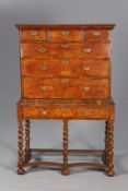 A WALNUT CHEST ON STAND, EARLY 18TH CENTURY AND LATER,
