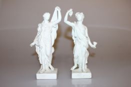 A PAIR OF DERBY BISQUE PORCELAIN FIGURES, LATE 18th CENTURY,