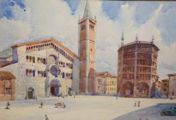 ALDO RAIMONDI (ITALIAN, 1902-1998), PIAZZA, signed and dated 1931 lower right, watercolour, framed.