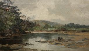 FRANK THOMAS CARTER (1853-1934), "ABOVE WYNCH BRIDGE ON THE TEES", signed lower left,