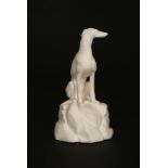 A MINTON PARIAN FIGURE OF A GREYHOUND, model no.