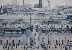 LAURENCE STEPHEN LOWRY (1887-1976), BRITAIN AT PLAY, print, signed in pencil, FATG blindstamp,
