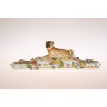 A MEISSEN PORCELAIN PUG PAPERWEIGHT, 19th CENTURY,