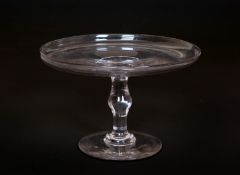 A GLASS TAZZA, SECOND HALF OF THE 18th CENTURY,