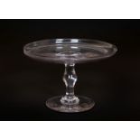 A GLASS TAZZA, SECOND HALF OF THE 18th CENTURY,