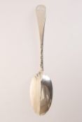 A GEORGE I SILVER RAT TAIL TABLE SPOON, William Scarlett, London 1725,