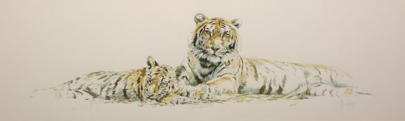 SPENCER HODGE (BORN 1943), TIGERS, signed and numbered 7/250 in pencil, silkscreen print,