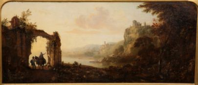 ATTRIBUTED TO CLEMENT BURLISON (1815-1899), ITALIAN LANDSCAPE, unsigned,