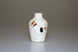 A MOORCROFT "MY OLD FRIEND" MINIATURE VASE, first quality.