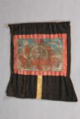 A HAND-PAINTED THANGKA, WHEEL OF LIFE, Tibetan, late 19th or early 20th Century.