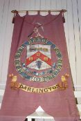 Large banner decorated with Darlington Town Crest,