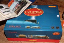 Hornby Mallard live steam railway set and Railway World magazines
