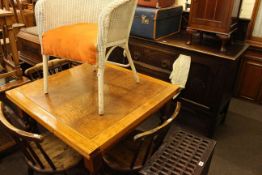 1920's/30's oak sideboard, oak barley twist draw leaf dining table,