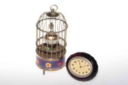 Small bird cage clock and bedside clock (2)