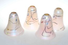 Set of four John Ditchfield glass light shades