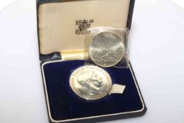 Silver Royal Mint Prince Charles Investiture proof, boxed,